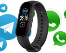 La Mi Band 6 peut permettre aux utilisateurs de communiquer via des services de messagerie populaires. (Source de l'image : Xiaomi (Mi Band 5 en photo)/Médium - édité)