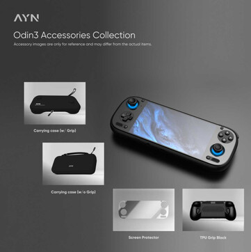 L'AYN Odin 3 peut être équipé de divers accessoires. (Source de l'image : AYN Technologies)