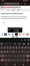 Test du clavier du Sony Xperia 1 VIII