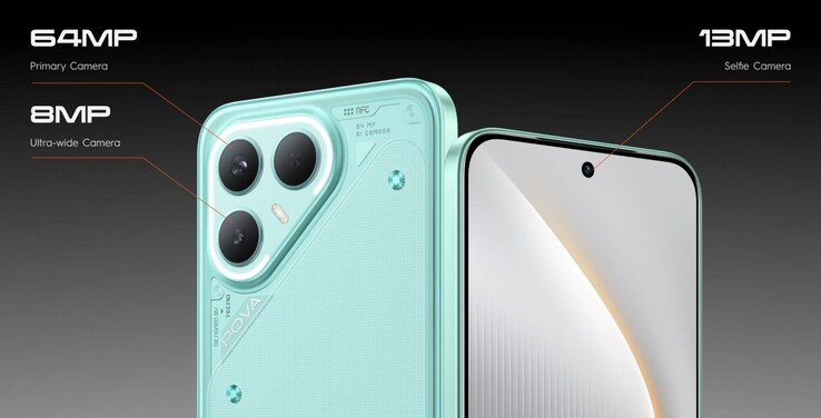 Le Tecno Pova 7 Pro est doté d'un appareil photo principal Sony IMX682 de 64 MP (Image source : Tecno)