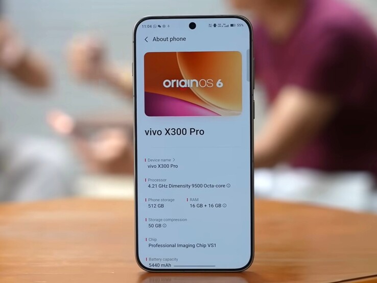 Le Vivo X300 Pro européen dispose d'une batterie plus petite de 5 440 mAh, tandis que les clients chinois bénéficient d'une batterie de 6 510 mAh