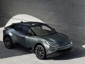 Le Toyota bZ Compact SUV Concept possède un grand écran d'infodivertissement. (Image source : Toyota)