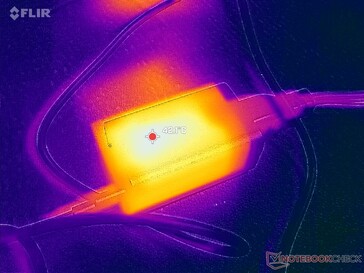 L'adaptateur secteur atteint plus de 42 °C lorsqu'il est soumis à des charges importantes.
