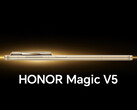 Le Magic V5 dans son option de couleur "Silk Gold" selon les rumeurs. (Source de l'image : Honor - édité)