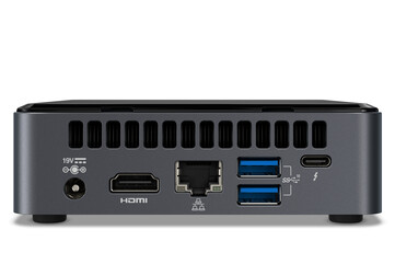 Intel NUC (NUC10i5FNKPA) rear (source : Intel)