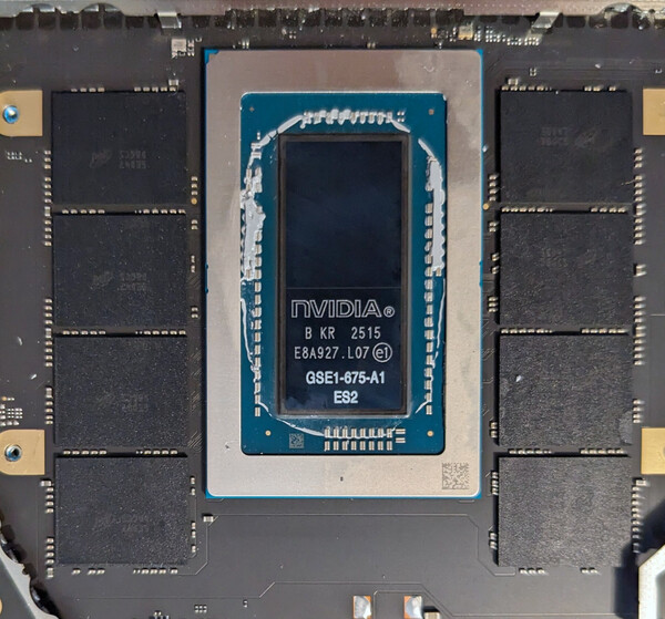 Gros plan sur le chipset RTX Spark de Nvidia.