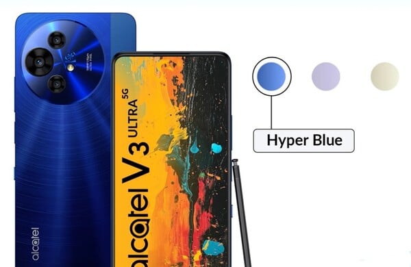 L'Alcatel V3 Ultra sera disponible en trois couleurs, dont Hyper Blue. (Source de l'image : Flipkart)