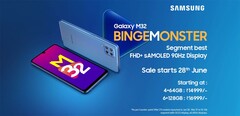 Une nouvelle promotion pour le Galaxy M32. (Source : Amazon.in)