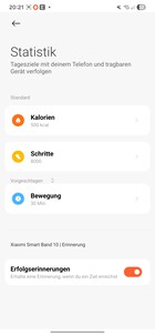 Xiaomi Smart Band 10 Activité