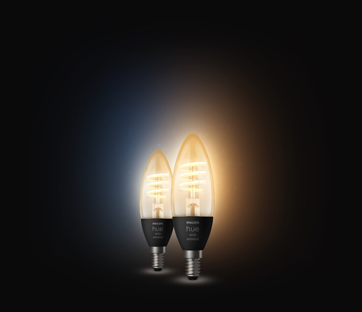 L'ampoule à bougie Philips Hue Filament. (Image source : Signify)