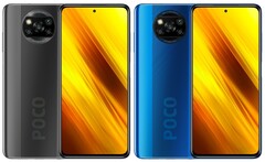 Le POCO X3 est disponible en gris ombre ou en bleu cobalt. (Source de l&#039;image : Xiaomi - édité)