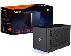 Les nouvelles boîtes de jeu AORUS de Gigabyte sont les premiers eGPU refroidis à l&#039;eau. (Source de l&#039;image : Gigabyte)