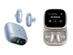 Images des Soundcore Liberty 5 Pro et Liberty 5 Pro Max sur fond blanc.