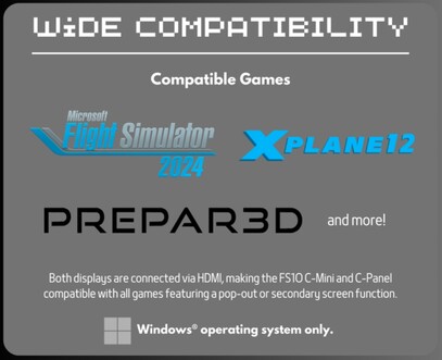 Ces écrans sont censés être compatibles avec différents simulateurs de vol