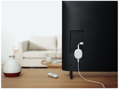 Le Chromecast avec Google TV (HD) ne sera disponible qu'en blanc. (Image source : Google via @_snoopytech_)