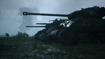 Une image montrant plusieurs Shermans M4 dans Hell Let Loose.