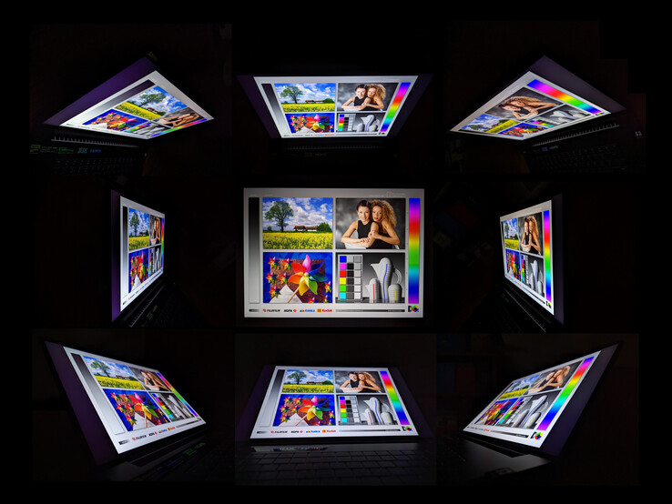 Les angles de vision larges du mini-LED ne présentent pas la dégradation du contraste de l'IPS ou l'effet arc-en-ciel de l'OLED pour des couleurs plus stables