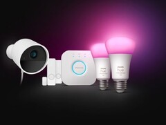 Le kit de démarrage Philips Hue Secure comprend deux capteurs de contact et deux ampoules intelligentes. (Source : Philips Hue)