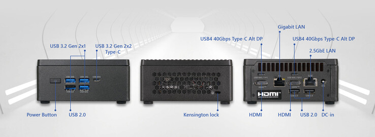 Ports du mini PC (Image source : ECS)