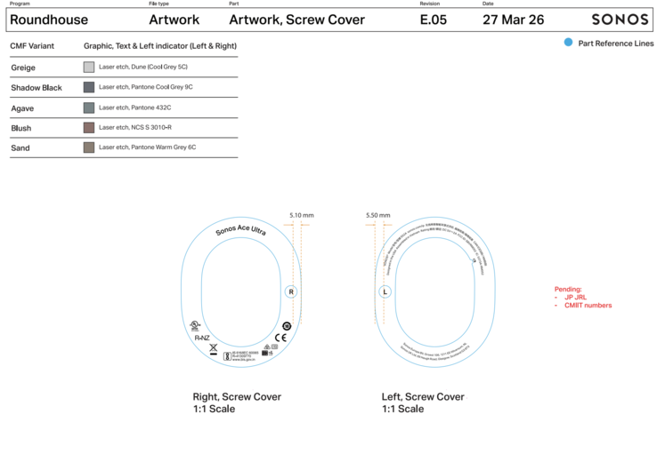 Dépôt auprès de la FCC du Sonos Ace Ultra.