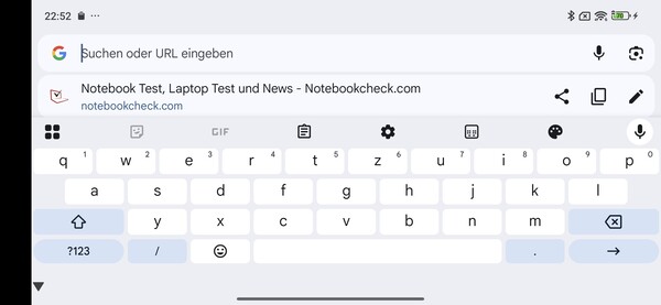 Clavier en format paysage