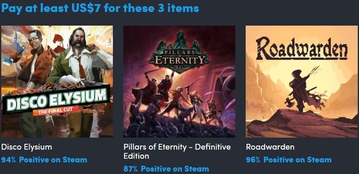 Le premier volet du rebundle Dice and Destiny contient ces 3 jeux (Image source : Humble Bundle)