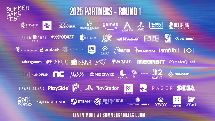 Les partenaires du premier tour au Summer Game Fest 2025 (Image Source : Summer Game Fest)