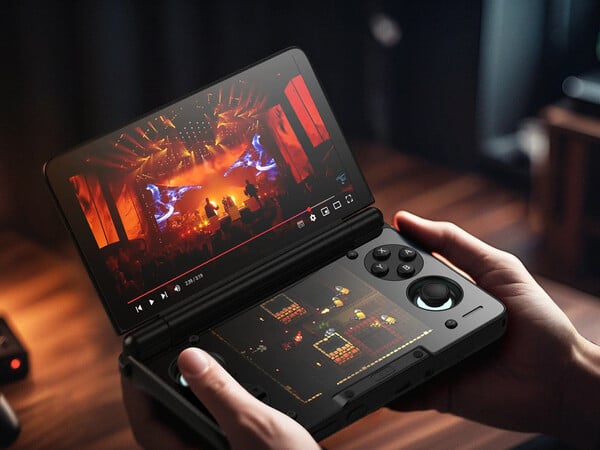 Le Thor d'AYN est doté d'un design à clapet et de deux écrans OLED. (Source de l'image : AYN)