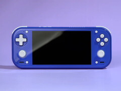 La RG 55G1 présente un design similaire à celui de la Switch Lite. Sur la photo : la console de jeu portable en couleur Indigo.
