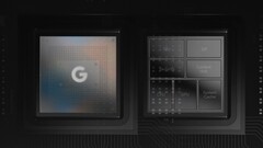 Google a officiellement présenté sa puce Tensor personnalisée avec les appareils Pixel 6 qui viennent d&#039;être lancés. (Image source : Google - édité)