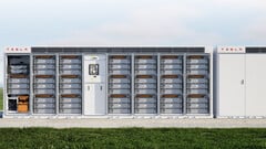 Un système de stockage d&#039;énergie Tesla Megapack. (source de l&#039;image : Tesla)