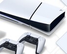 La console PS5 est présentée avec deux manettes (Source de l'image : Sony Interactive Entertainment avec modifications)