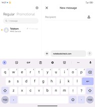 Disposition du clavier (GBoard) - écran principal - mode portrait