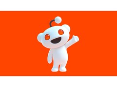 Image promotionnelle de la mascotte de Reddit, Snoo, faisant un signe de la main au spectateur et posant sur un fond rouge. (Source de l'image : Reddit)