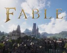 Le logo de Fable avec le monde d’Albion en arrière-plan