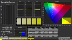 CalMAN : Saturation des couleurs (calibrée)