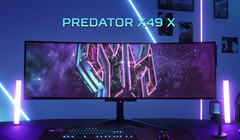 Le Predator X49 X semble partager la même dalle QD-OLED Gen 2 que les récents modèles RedMagic et Philips Evnia. (Source de l'image : Acer)