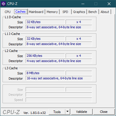 HP ProBook 430 G7 - CPU-Z : caches.