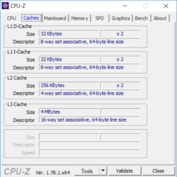 CPU-Z : cache.