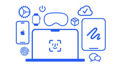 Apple L'application Store montre une illustration du MacBook avec l'icône Face ID (Image source : Apple)