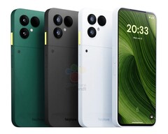 Le Fairphone 6 sera apparemment disponible en trois couleurs, dont le vert forêt et le blanc nuage (source : Winfuture)