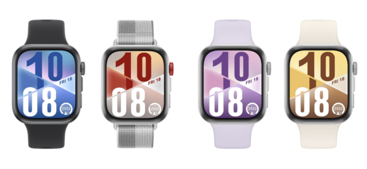 La smartwatch Huawei Watch Fit 4 est disponible dans les quatre coloris présentés ci-dessus. (Source de l'image : Huawei)