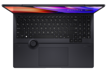 Asus ProArt StudioBook 16 3D OLED - Clavier avec cadran d'Asuis. (Image Source : Asus)