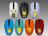 Razer a créé sept variantes de Pikachu de l'Orochi V2. (Image source : Razer)