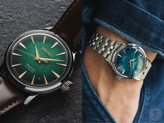 La Seiko Presage Cocktail Time HCB002J (à gauche) et la HCB001J (à droite), en photo.