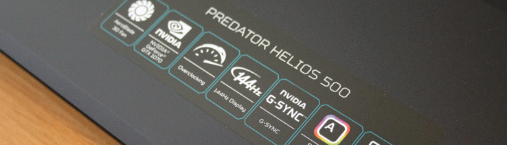 Version d'entrée de gamme du Helios 500 avec Core i7-8750H ; la version haut-de-gamme va bientôt sortir.