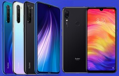 La Redmi Note 8 et la Redmi Note 7 ont été publiées en 2019. (Source de l'image : Xiaomi - édité)