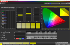 Saturation en CalMAN (profil : P3)