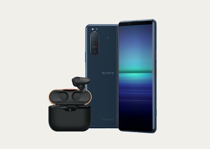 Les précommandes de Xperia 5 II sont accompagnées d'une paire d'écouteurs WF-1000XM3 dans plusieurs pays. (Source de l'image : Sony)