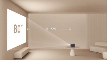2.distance de projection de 13 m pour 80 pouces (Image : Xgimi)